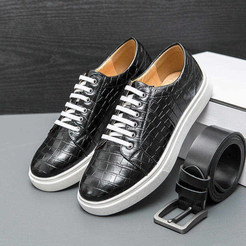Pattern Lace up Yellow Black Comfortable Leisure Daily Casual Shoes for Men