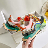Pearl Chaussures Femmes Tendances New Trendy Mujer Sneakers Casual Shoes