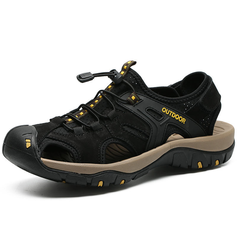 Genuine Leather Sandals Comfortable Summer Casual Shoes Hard Wearing Leather Sandals Men