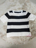 Slim-fit Tops for Women Knitted T-shirt for Women Trendy Short-Sleeved Tee