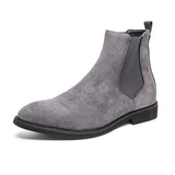 Classy Winter Chelsea Boots Grey Color Fashion Dress Shoes Comfortable Faux Suede Boots for Men