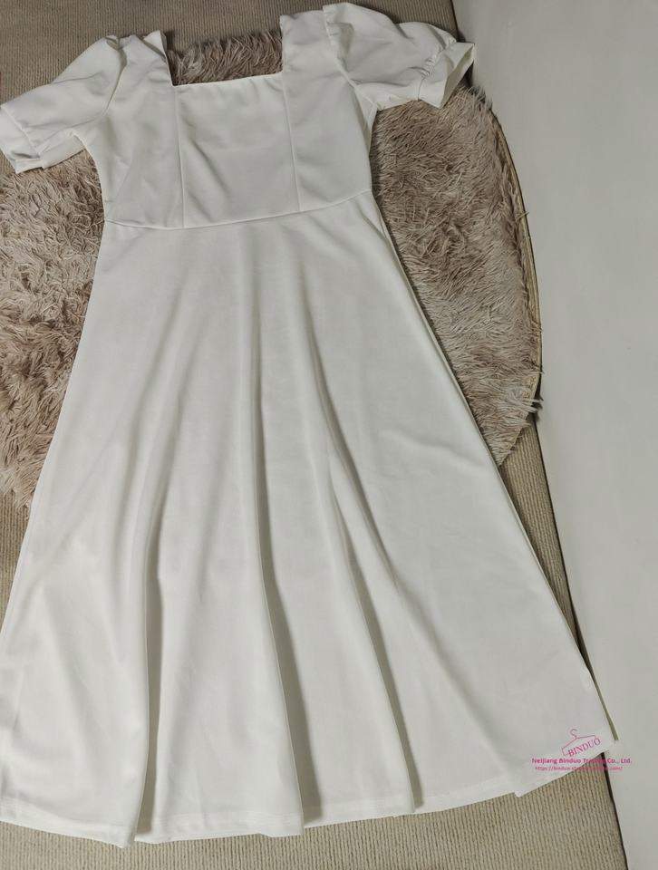 Elegant Sundress Solid Empire Waist Dress Slim-fit Midi Dress