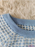 Streak Graphic Tee Ice Silk Knitting Tops for Women Splice Color Short-Sleeved Tee