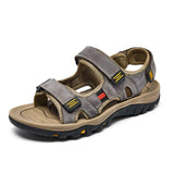 Best Grade Pure Full Grain Leather Material Classic Design Durable Casual Shoes Summer Men Leather Sandals