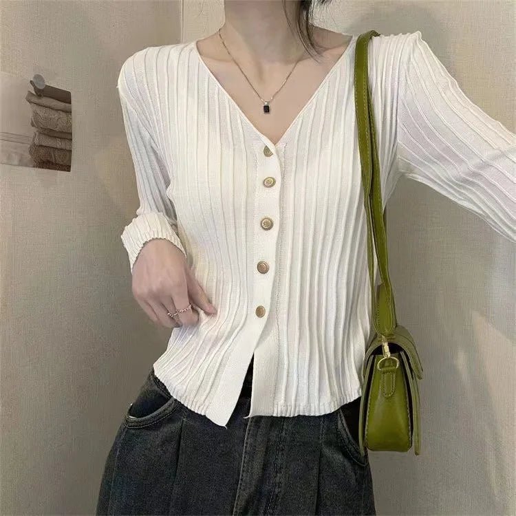 Early Autumn College Style Wear Fashion Knitted Top Spice Girls New Women's Spring and Autumn High - end Sense Sweater Coat - Zeprah