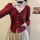 Early Autumn College Style Wear Fashion Knitted Top Spice Girls New Women's Spring and Autumn High - end Sense Sweater Coat - Zeprah