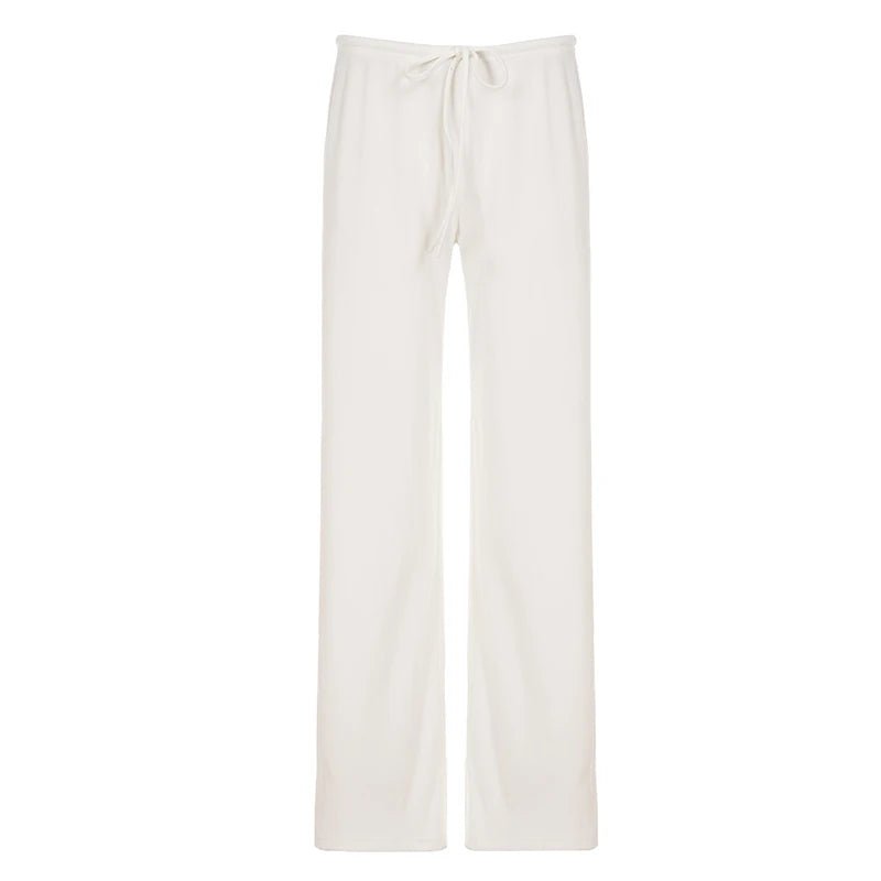 Early Autumn Women's Low - Rise Flat Front Patchwork Loose Fit Breathable Casual Comfortable Sporty Lounge Pants - Zeprah