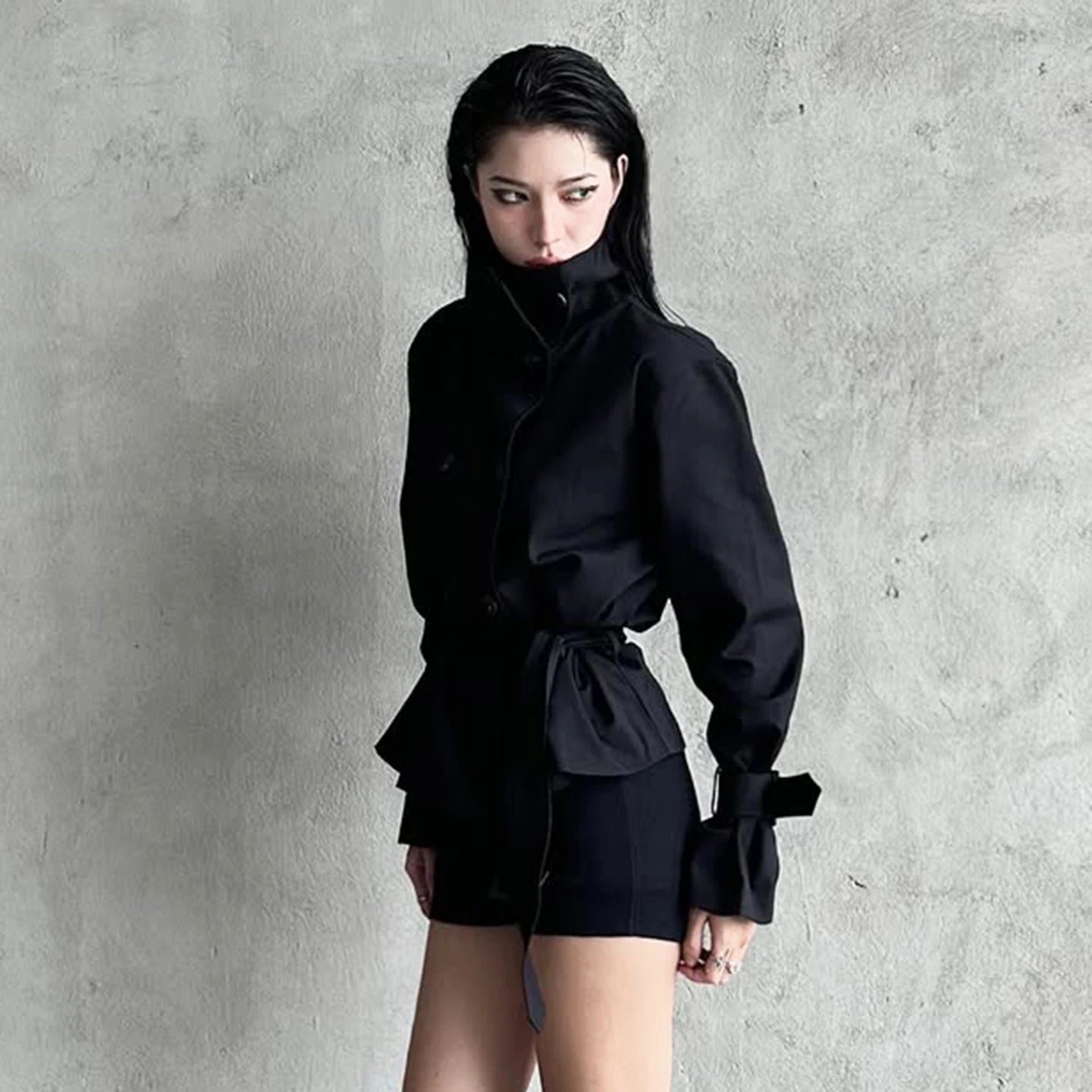 Early Fall New Women's Waterproof Polyester Trench Coat French Style Brown Casual Belted Waist Coat High Street Style - Zeprah