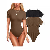 Short-sleeved Bodysuit Top Sexy Ladies Romper Women's Jumpsuit