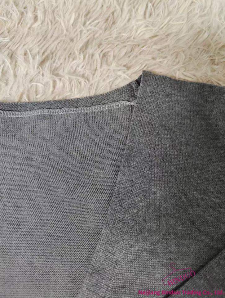 Plain Versatile Base Sweater V-neck Short Knit Cardigan Slim-fit Long Sleeve Short Top