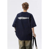 230 g Cotton Men's Stylish Oversized Casual T-Shirt with Unique Graphic Print, Breathable Crew Neck Tee