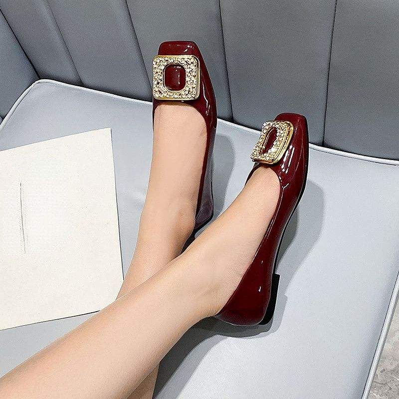 Affordable Women's Office Flat Shoes - Slip-On Loafers