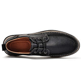 Retro Classic Genuine Oxford Leather Shoes Good Looking Gentlemen Footwear Sewing Fashion Men Dress Leather Shoes