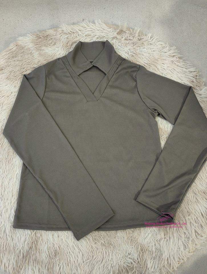 V-neck Long-sleeved Top Classic Long Sleeve Base Shirt Slim-fit Long-sleeved T-shirts