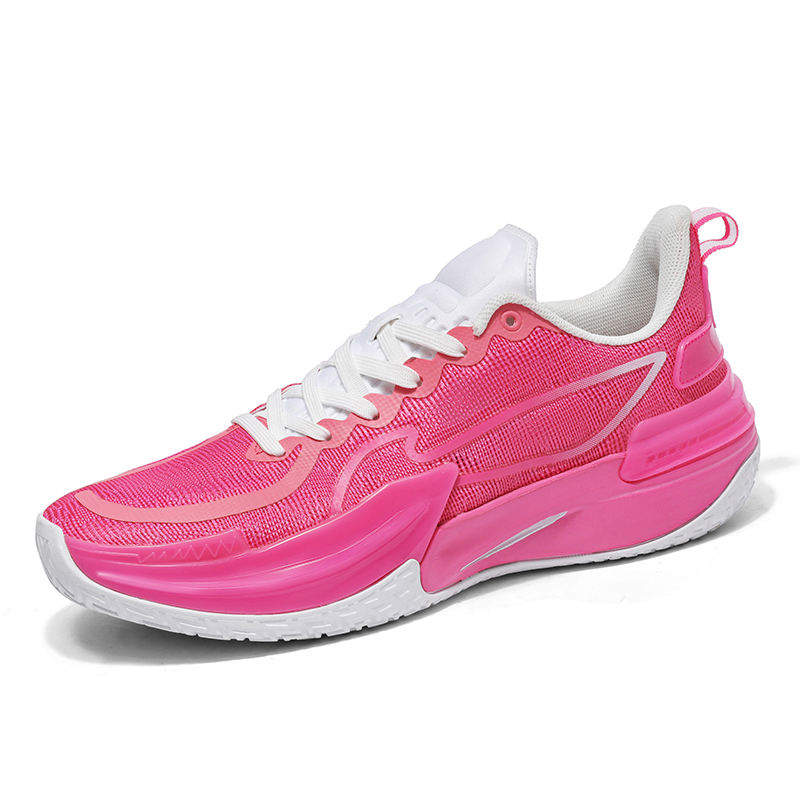 Breathable Mesh Basketball Sneakers with Zigzag Traction Ankle Support Advanced Cushioning Moisture-Wicking for Sports Training