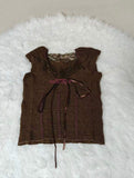 French Style Spice Lace Women's Summer New V-neck Niche Short Outer Wear Top