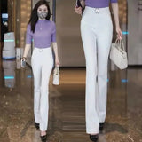 Elegant Harem Pants Casual Simple Suit Pants High - waisted Long Pants - Zeprah