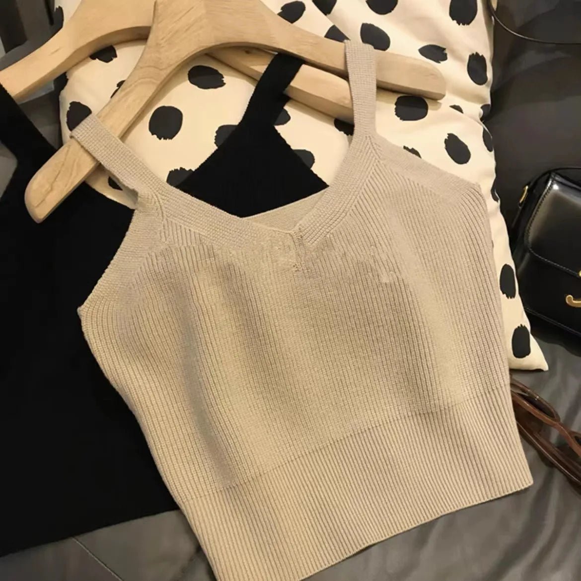 Elegant Women Tank Top Knitted Sleeveless Tops Popular Going Out Tops - Zeprah