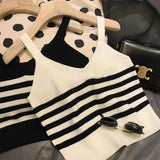Elegant Women Tank Top Knitted Sleeveless Tops Popular Going Out Tops - Zeprah