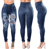 Euro - American Trendy Ripped Jeans for Women High - Waisted Skinny Butt - Lifting Slim Fit - Zeprah