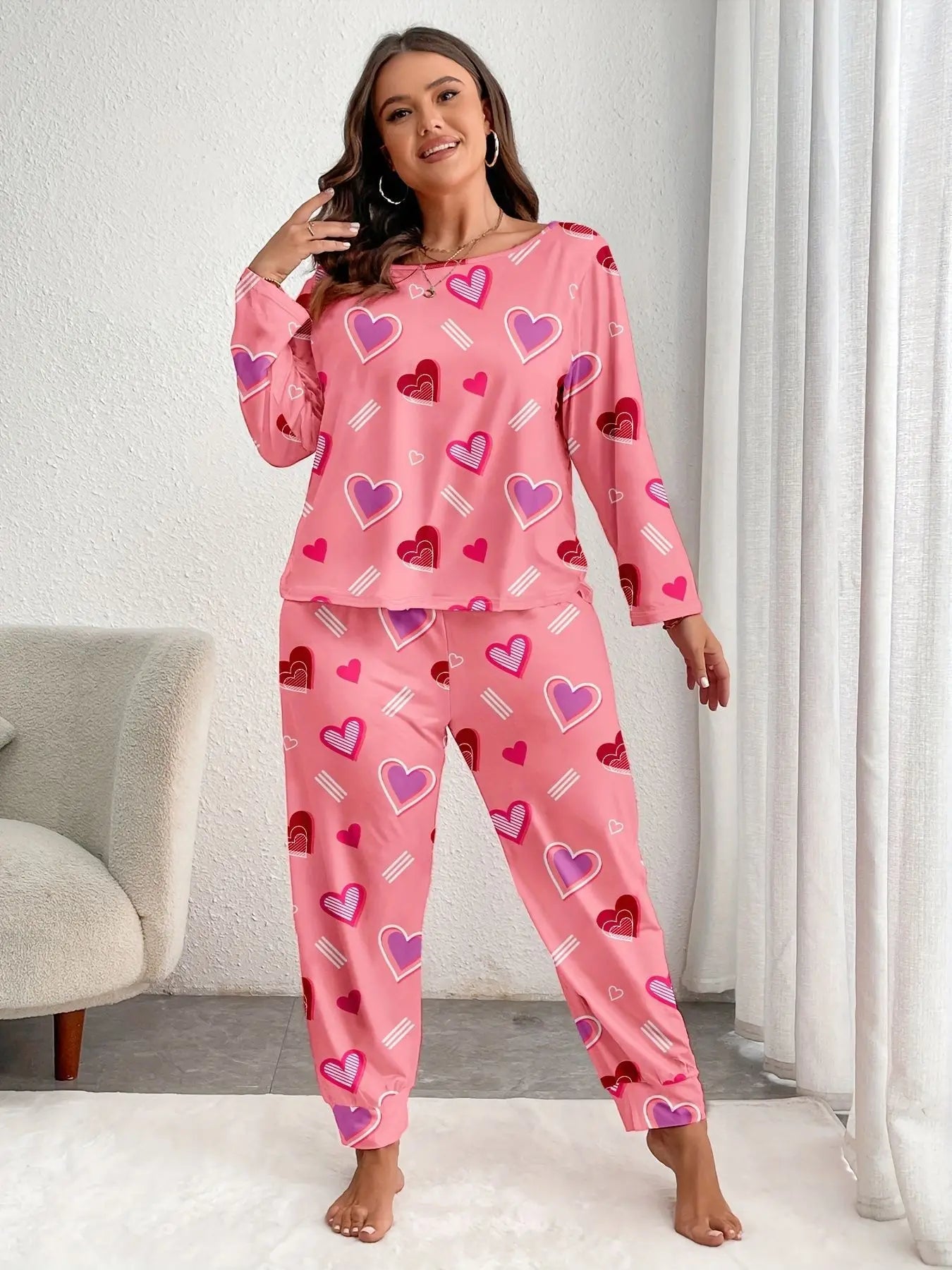 European American Autumn New Style Cotton Stretch Breathable Women's Homewear Long Pants V - neck - Zeprah