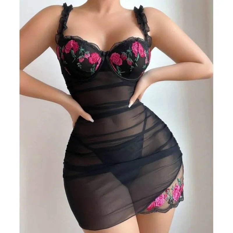 European American New Style Female Sexy Underwear Lace Thin See - through - Zeprah