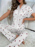 European American Sexy Floral Printed Breathable Elastic Waist Summer Homewear - Zeprah