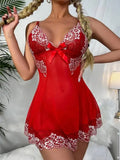 European American Sexy Lingerie Nightdress Breathable Lace Mesh See - Through Camisole Dress for Summer - Zeprah