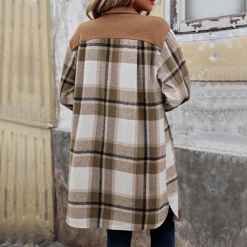 European American Style Autumn Winter Casual Vintage Long Mandarin Collar Poncho Coat - Zeprah