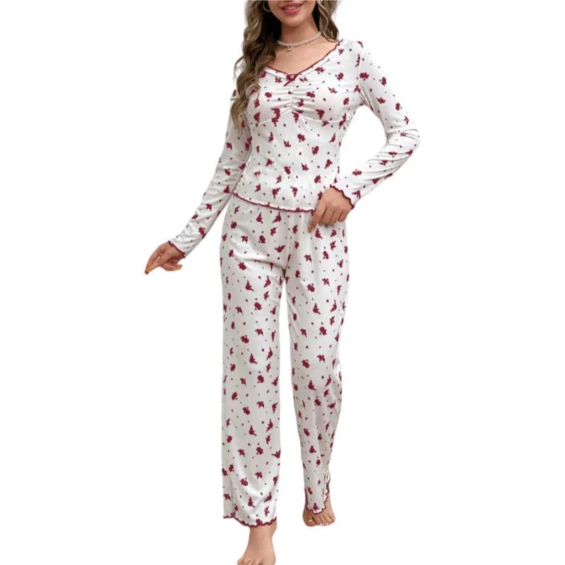 European American Style Autumn Winter Loungewear Sexy Casual Fashion Breathable Knitted Long - Sleeved Women - Zeprah