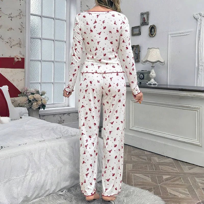 European American Style Autumn Winter Loungewear Sexy Casual Fashion Breathable Knitted Long - Sleeved Women - Zeprah