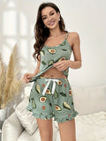 European American Women's Summer Sexy Pajama Set Hot - Selling Camisole Shorts Loungewear - Zeprah