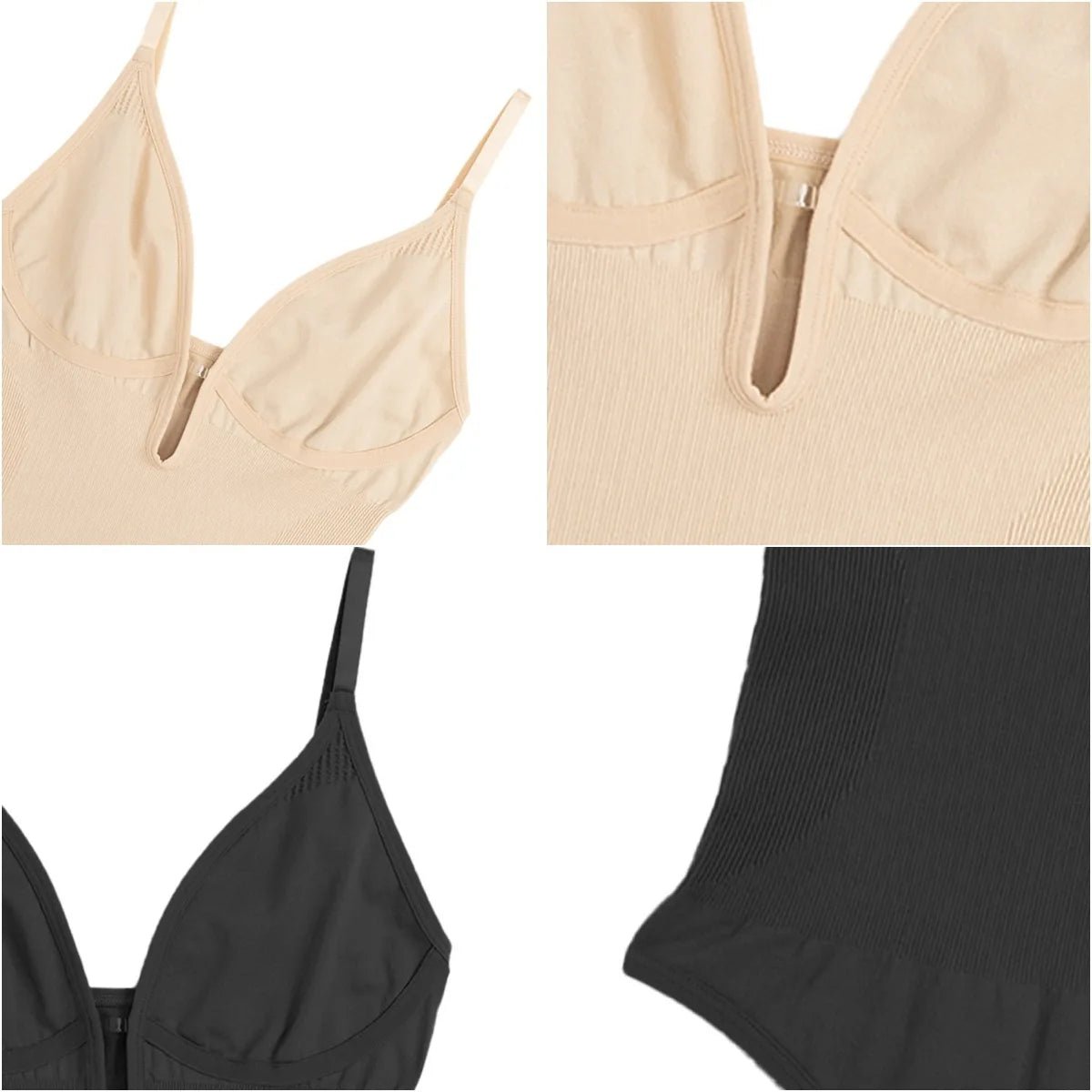 European and American Large Size Body Shaping Deep V Backless Waist Tights Buttocks Shaping Thong One - piece Women's Bodysuit - Zeprah