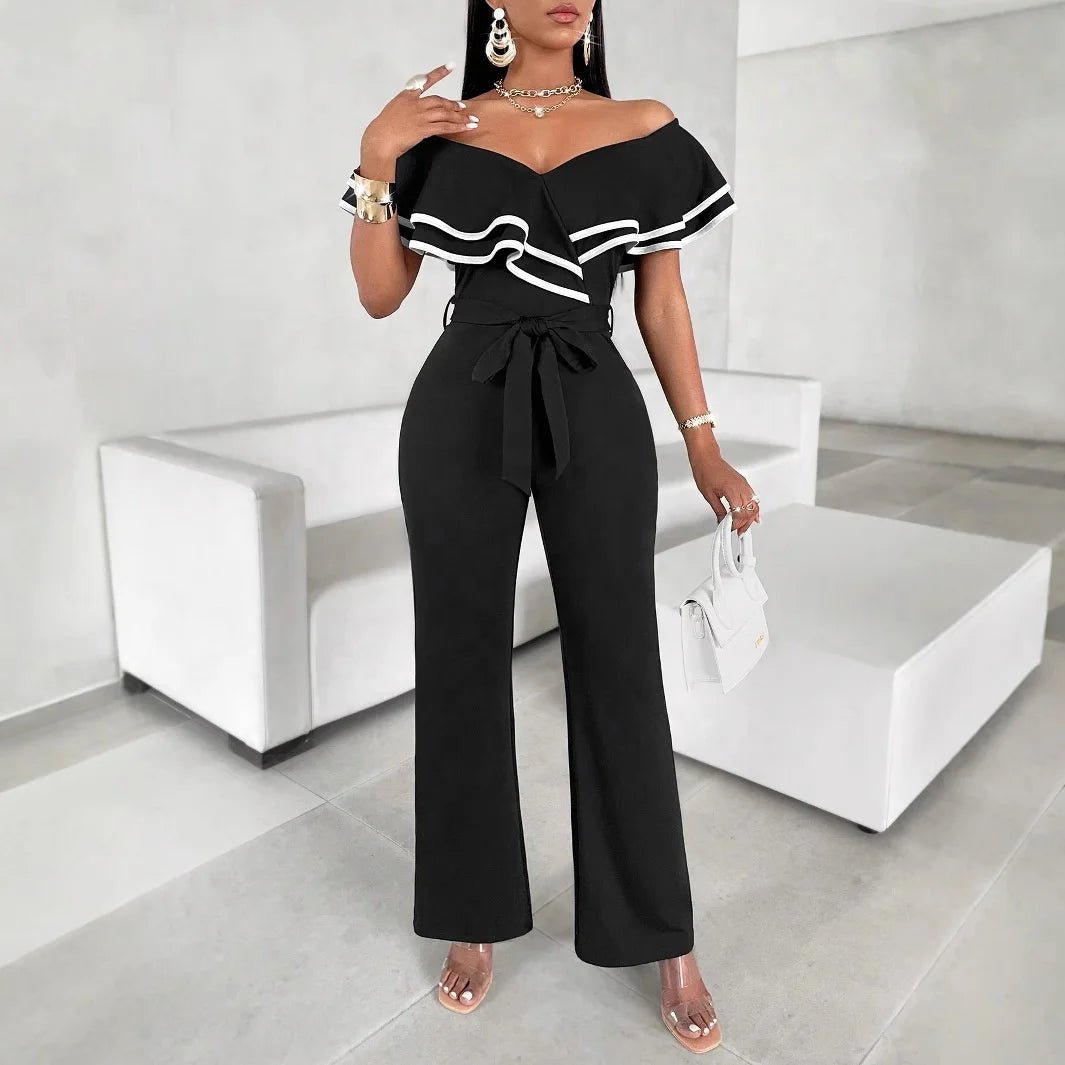 European and American Women's New Temperament Jumpsuit Fashion Wide Leg Pants - Zeprah