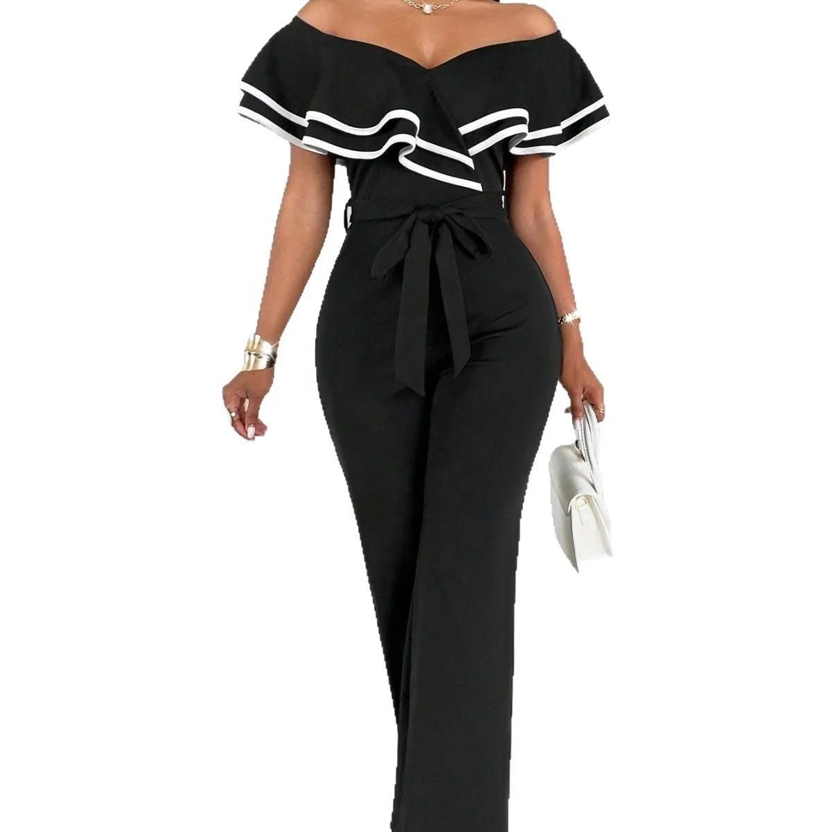 European and American Women's New Temperament Jumpsuit Fashion Wide Leg Pants - Zeprah