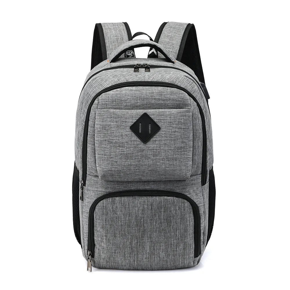 European Market Recycled Polyester School Travel Business Laptop Backpack Unisex Handiness USB Charger Port Waterproof - Zeprah