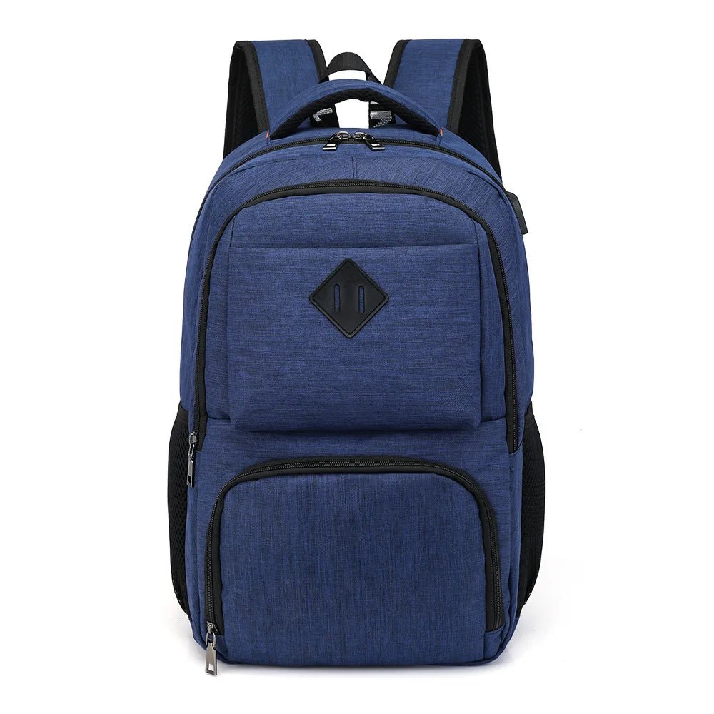 European Market Recycled Polyester School Travel Business Laptop Backpack Unisex Handiness USB Charger Port Waterproof - Zeprah