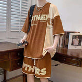 2026 New Men's Short Sleeve T-Shirt & Sports Shorts 2 Piece Set Fashion Trend Printed Tracksuit