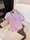 Fashionable Women's Clothing Simple Tops for Women Modern Cool Short-sleeved T-shirt
