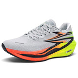 Ultra Lightweight Running Shoes with Shock-Absorbing Cushion Carbon Fiber for Gym Training Outdoor Sports Purple Orange Design