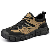 Genuine Leather Mesh Men Hiking SHoes Durable Non Slip Sole Ankle Support Outdoor Shoes for Trail Trekking Adventure