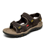 Best Grade Pure Full Grain Leather Material Classic Design Durable Casual Shoes Summer Men Leather Sandals