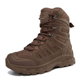 Winter Autumn Men Blank Leather Outdoor Field Training Mountaineering Boots Size US 13 EU 47 High Top Ankle Hiking Shoes for Man