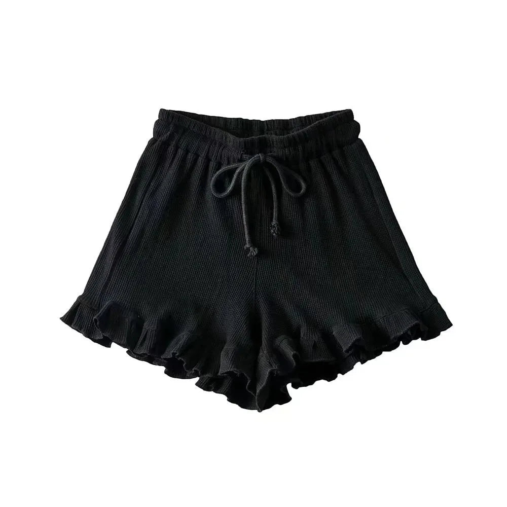 Fashion 2024 Waffle Summer Shorts New Elastic Waist Sports Shorts - Zeprah