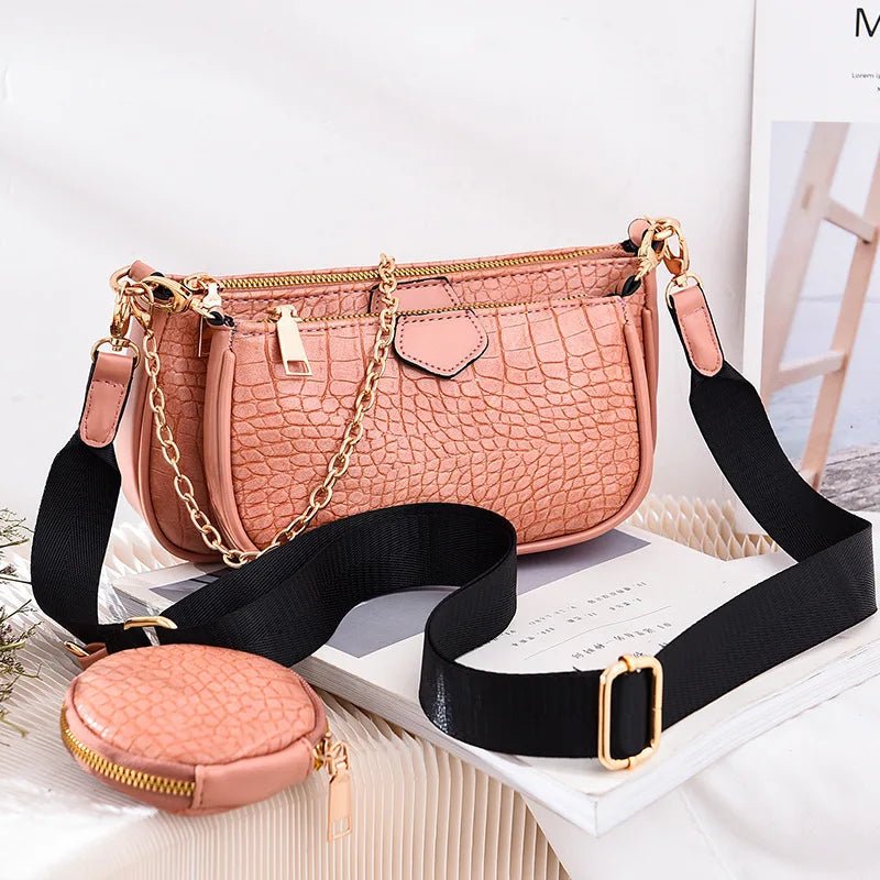 Fashion Bags for Ladies Girls Stone Grain Bags Women Handbags Ladies Mother Leather Pursery - Zeprah