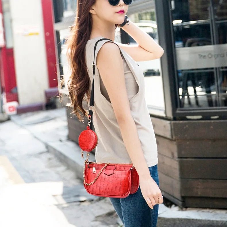 Fashion Bags for Ladies Girls Stone Grain Bags Women Handbags Ladies Mother Leather Pursery - Zeprah