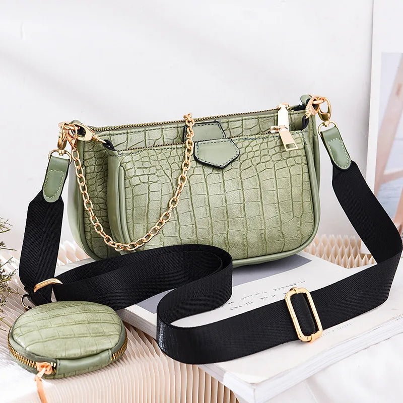 Fashion Bags for Ladies Girls Stone Grain Bags Women Handbags Ladies Mother Leather Pursery - Zeprah