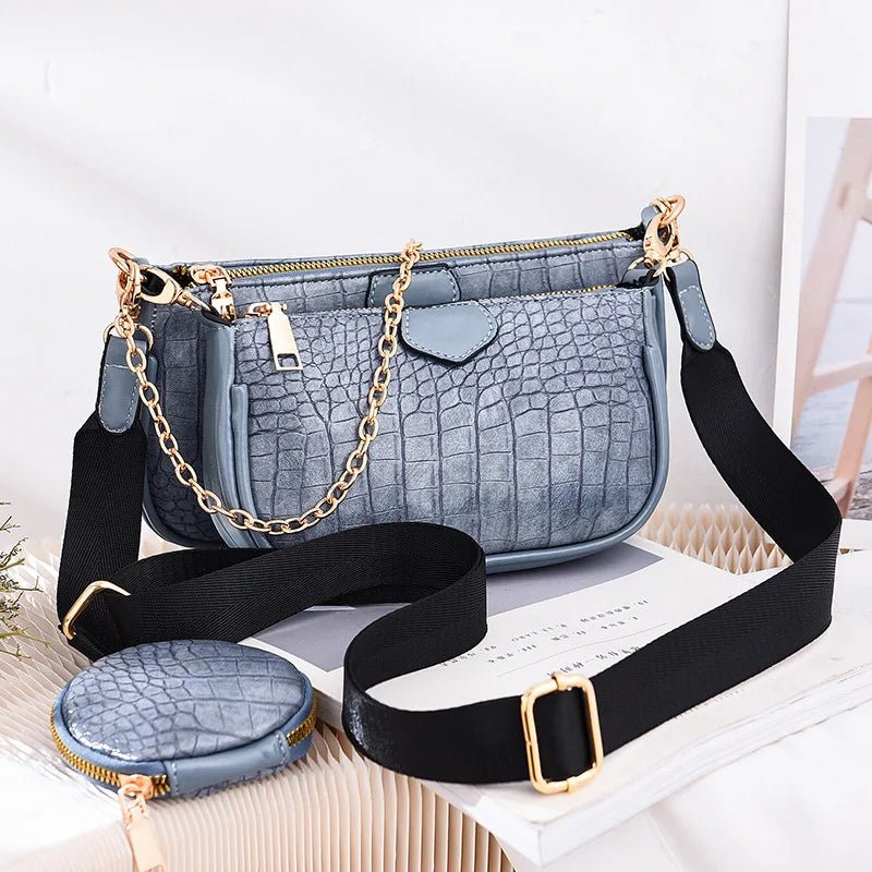 Fashion Bags for Ladies Girls Stone Grain Bags Women Handbags Ladies Mother Leather Pursery - Zeprah