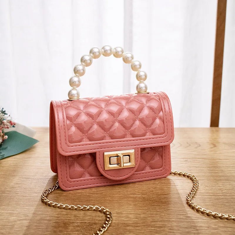 Fashion Candy Color Kid Handbag Single Shoulder Bag Crossbody Cute Mini Clear Jelly Purse - Zeprah