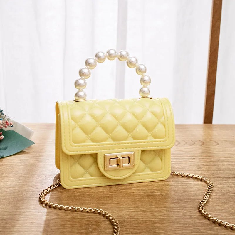 Fashion Candy Color Kid Handbag Single Shoulder Bag Crossbody Cute Mini Clear Jelly Purse - Zeprah
